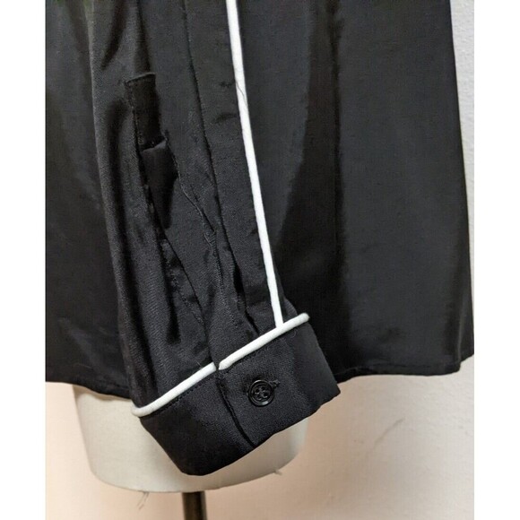 Women's UNIVERSAL STANDARD Black Viscose/Spandex Long Sleeve Blouse M/18-20 - Picture 14 of 16